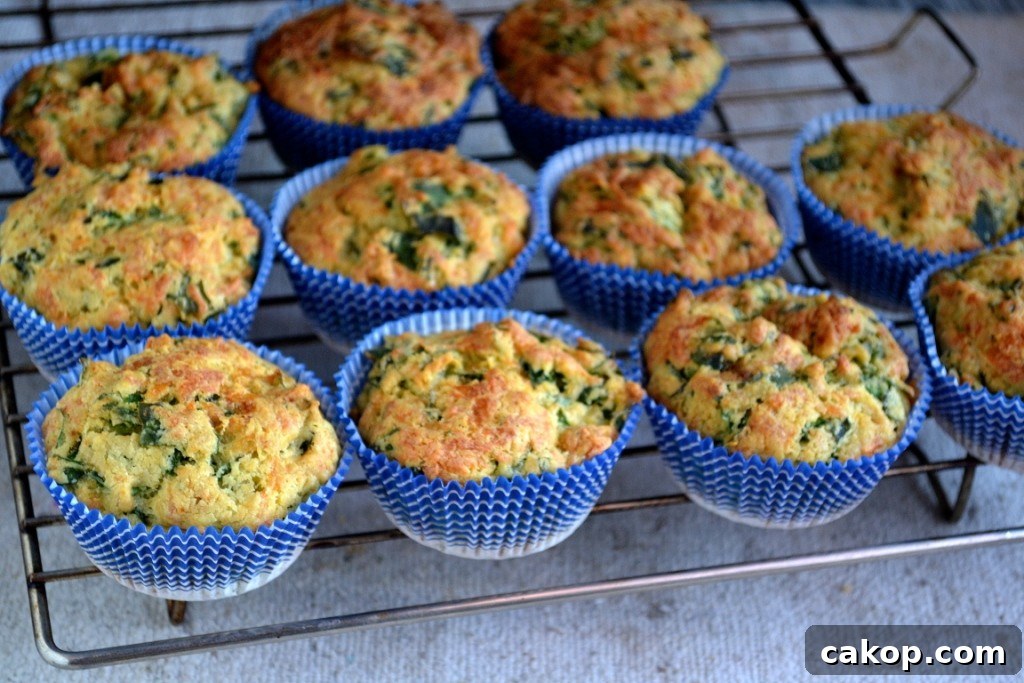Spinach and Cheddar Egg-Free Muffins Recipe 12 Muffins with chutney
