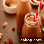 Chocolate Hazelnut Milk with Creamy Ice Cubes
