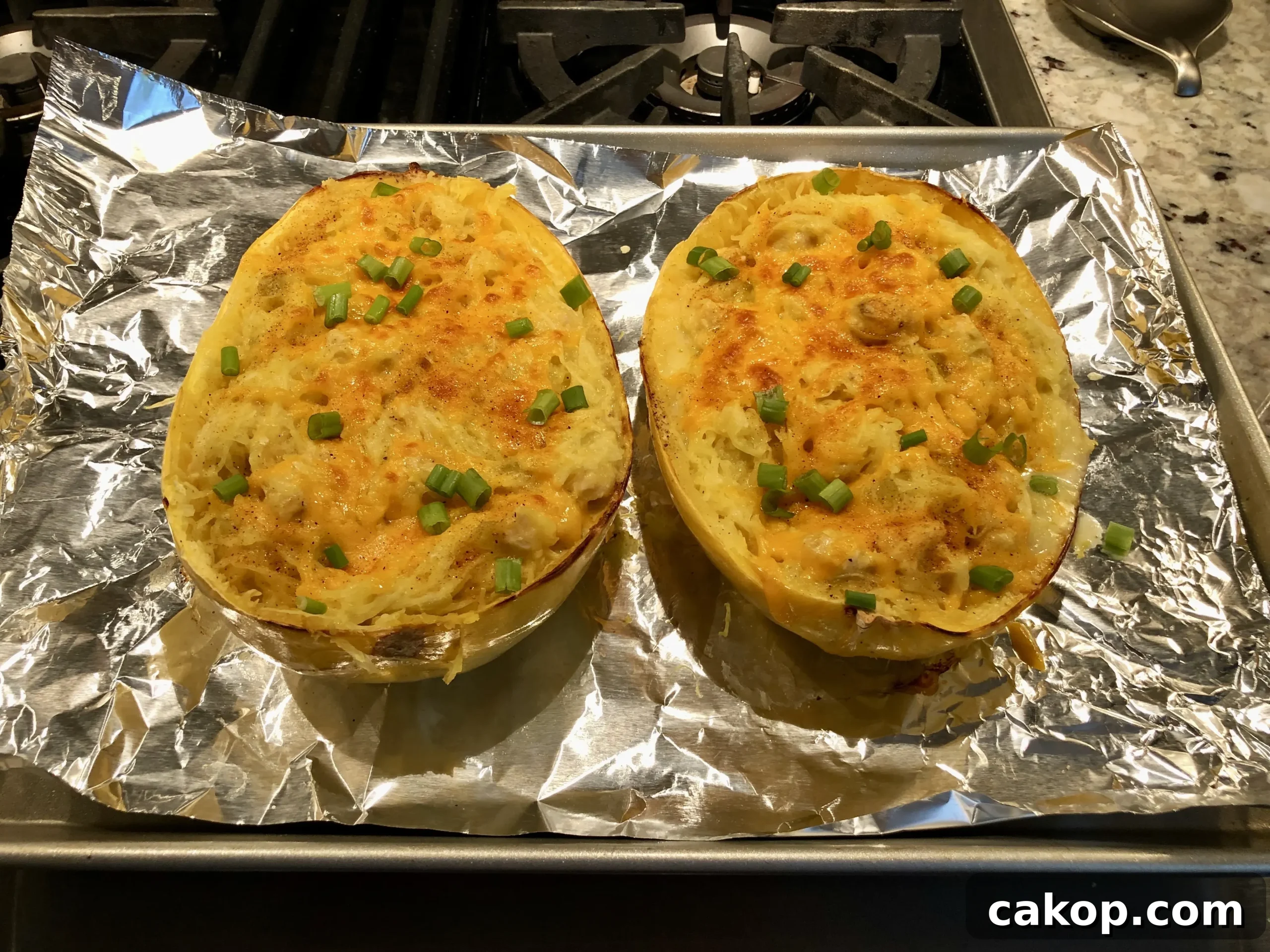 Forking squash strands