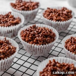 rice crispy cakes on a cooling rack.