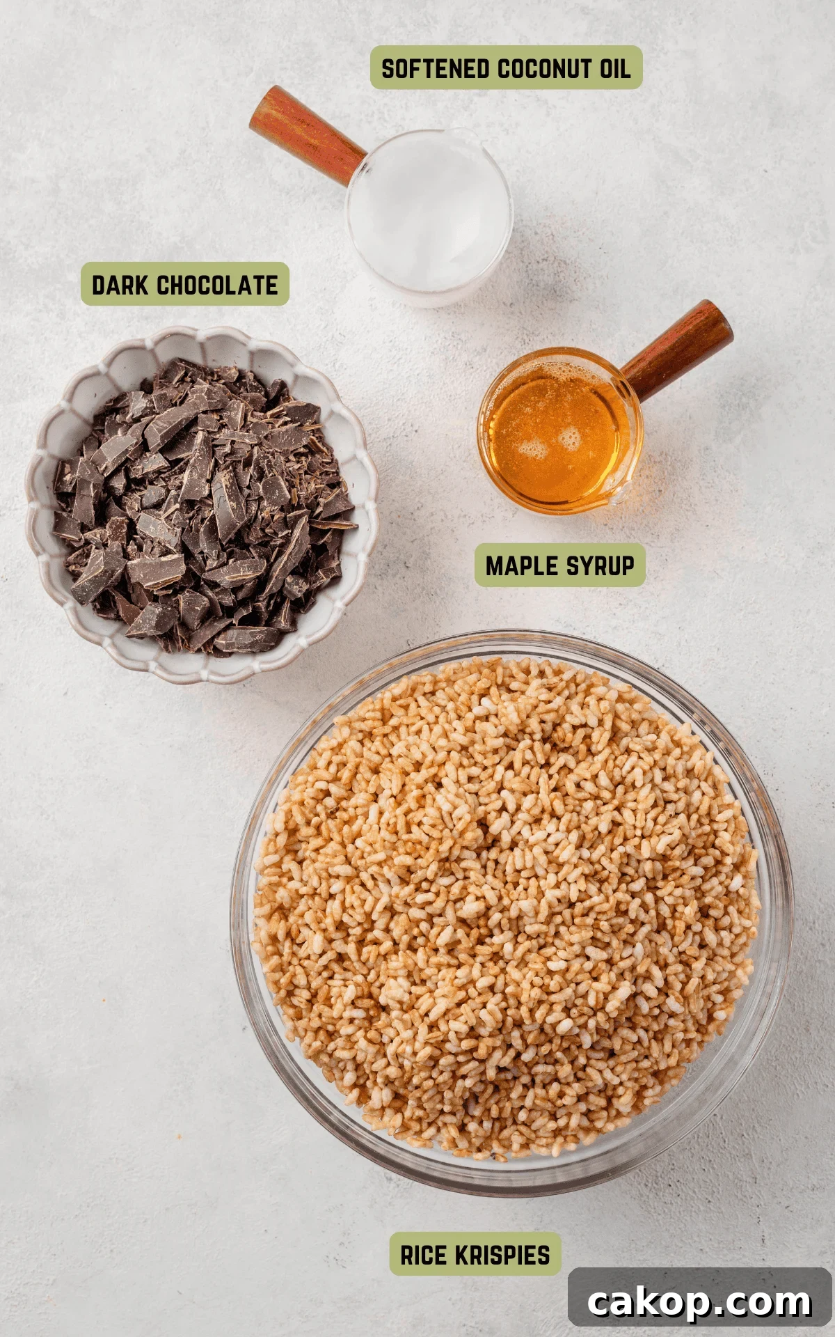 Ingredients to make Rice Crispy Cakes.
