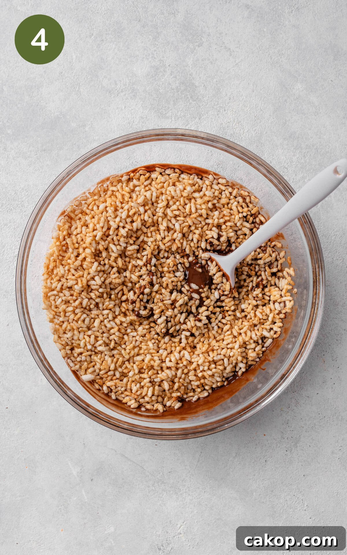 rice crispies mixed with chocolate.