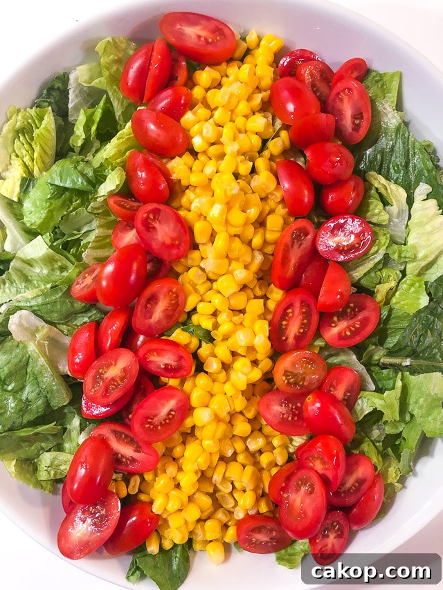 Southwest-Style Vegetarian Salad with Black Beans and Avocado 3 southwestern salad in a white bowl