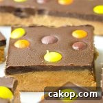 Easy No Bake Reese’s Peanut Butter Bars - Featured Image