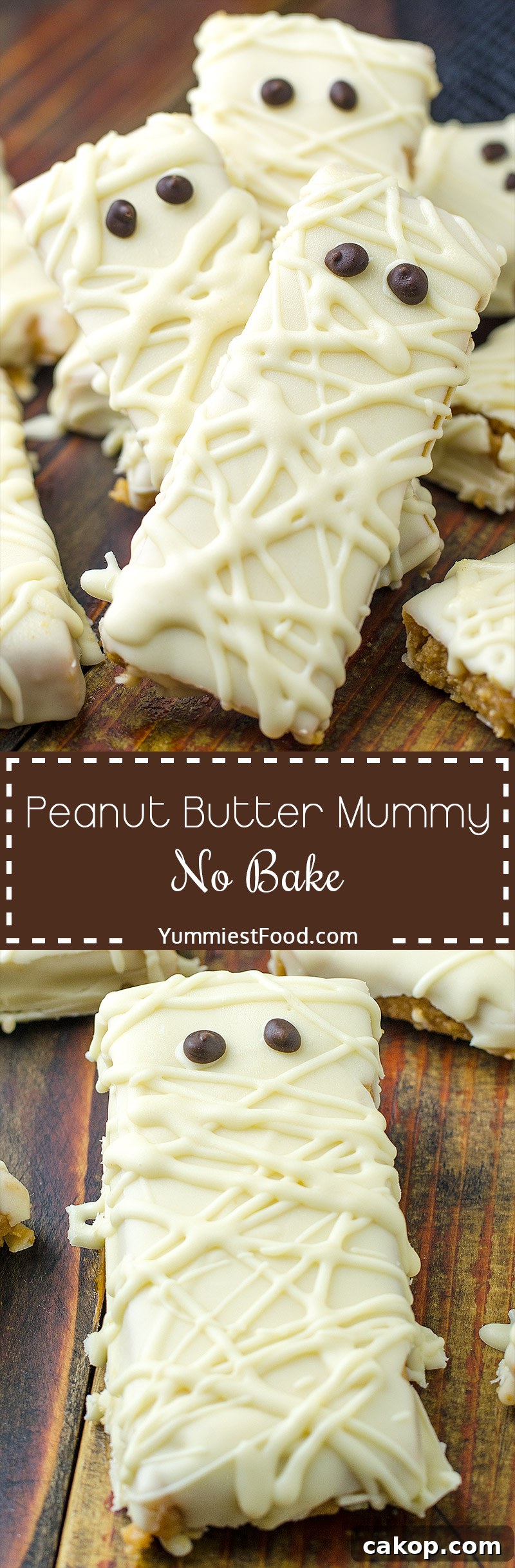 Super fun and easy to make no bake - Peanut Butter Mummy