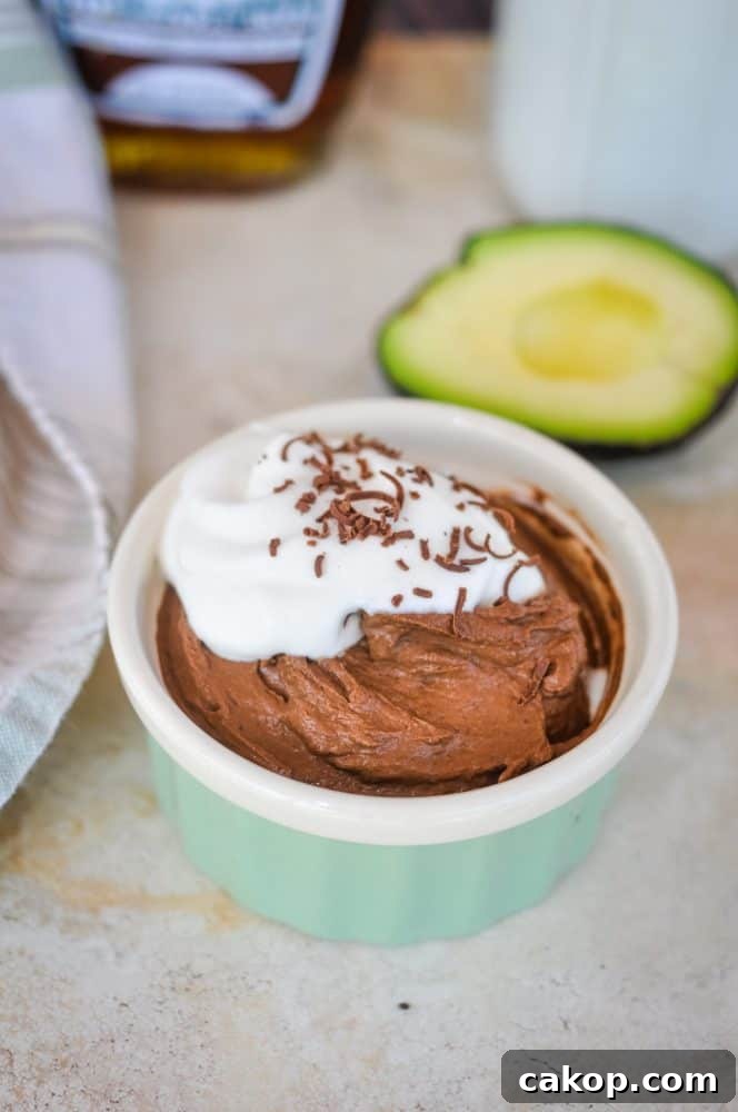 chia avocado chocolate mousse
