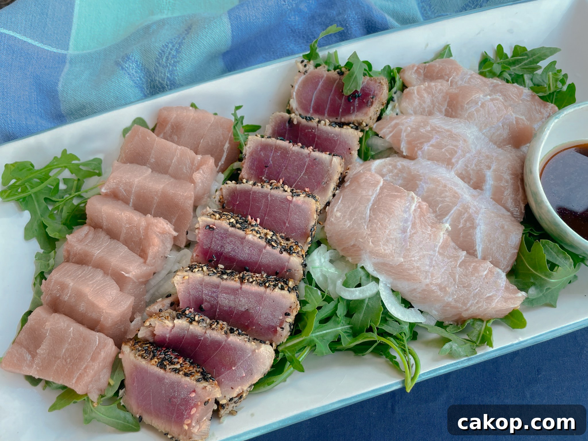 Tuna sashimi with toro Tuna sashimi with toro
