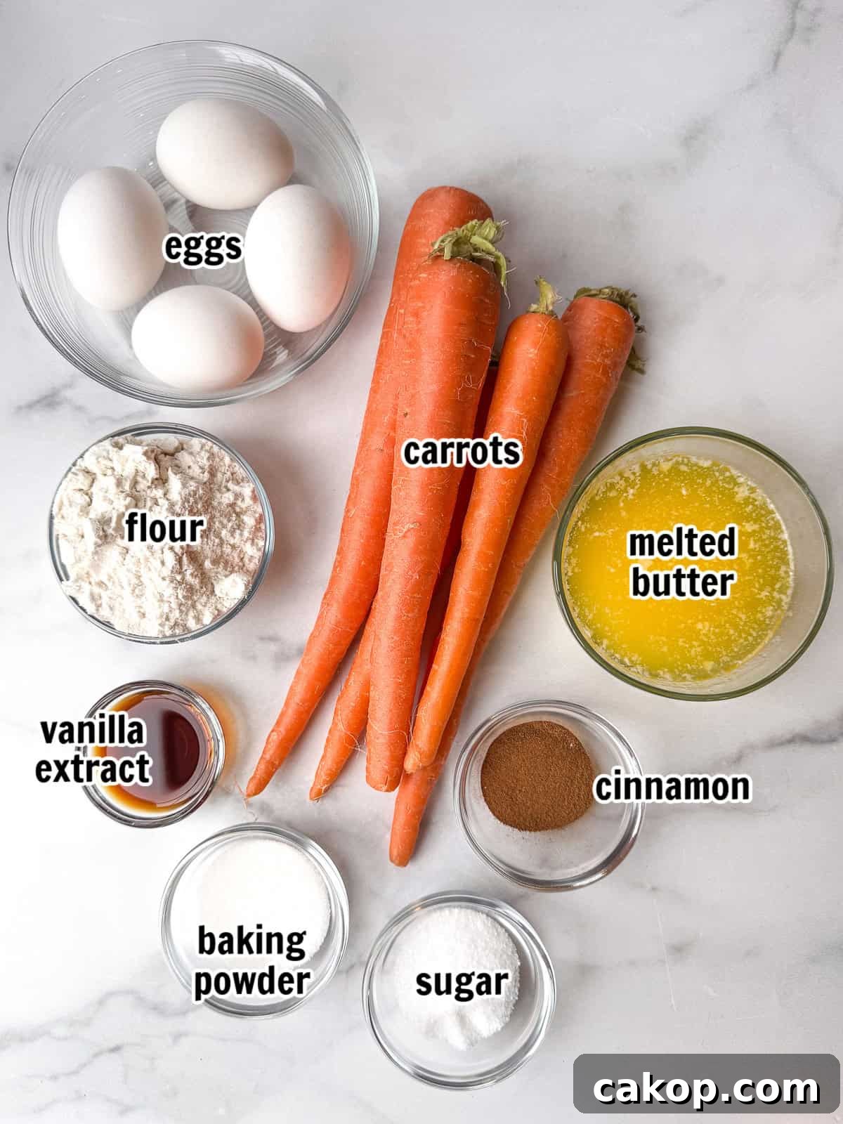 ingredients for making carrots side dish recipe
