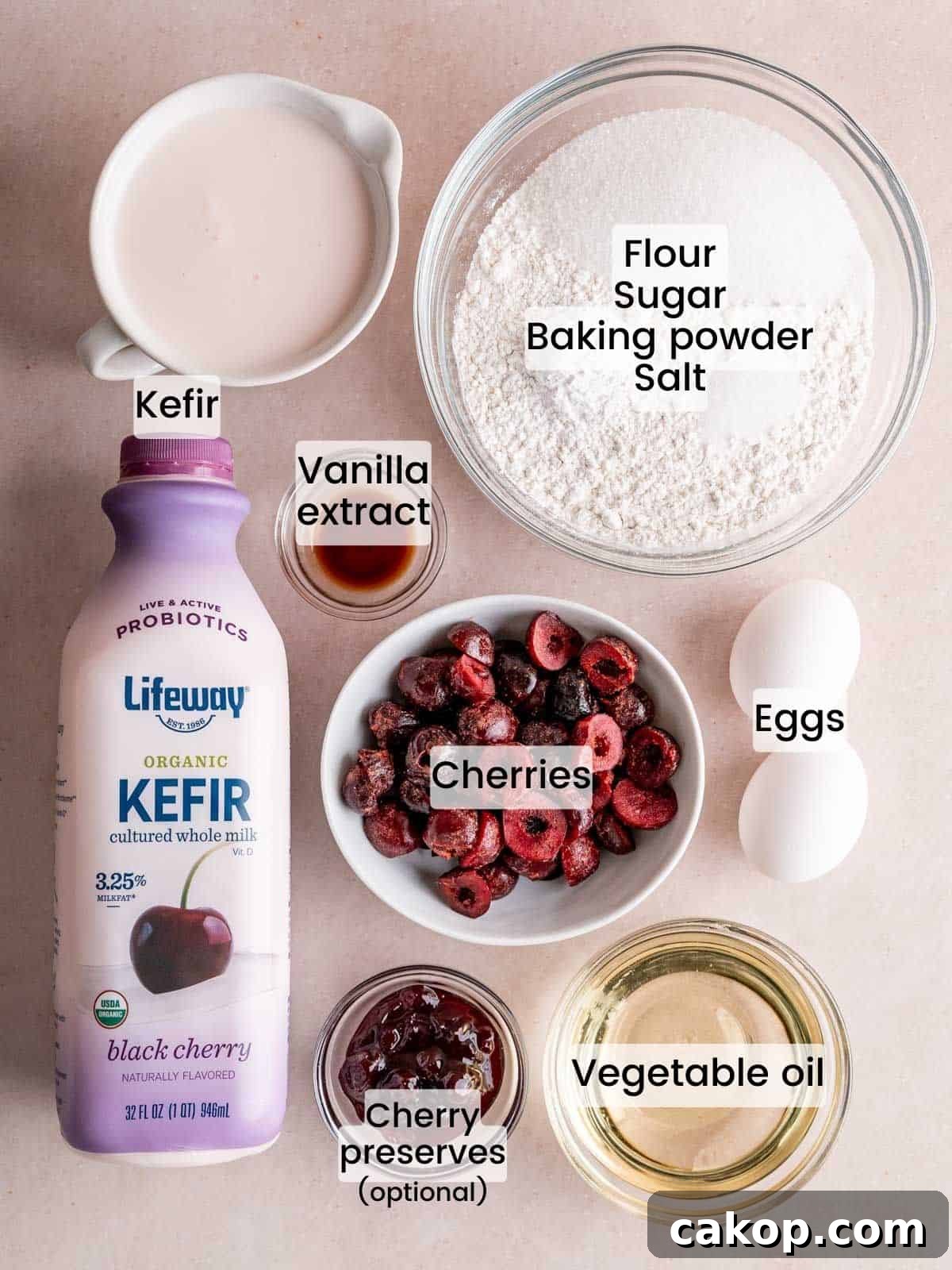 Cherry Loaf Cake Recipe: Moist Homemade Cherry Bread 3 Ingredients needed to make a cherry loaf cake.