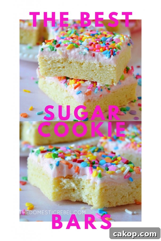 Sprinkle Sugar Cookie Bars Recipe — Soft, Chewy, Crowd-Pleasing 9 Best Ever Sugar Cookie Bars photo collage