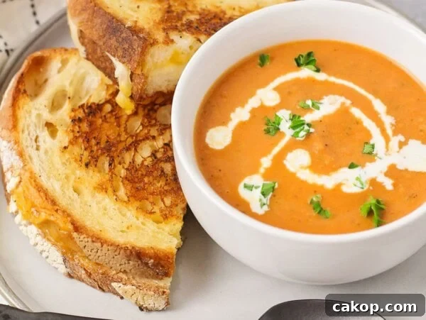 Grilled cheese and tomato soup