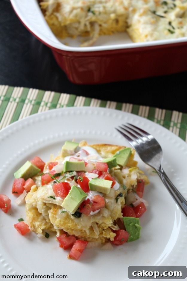 Chicken Suizas Enchilada Casserole