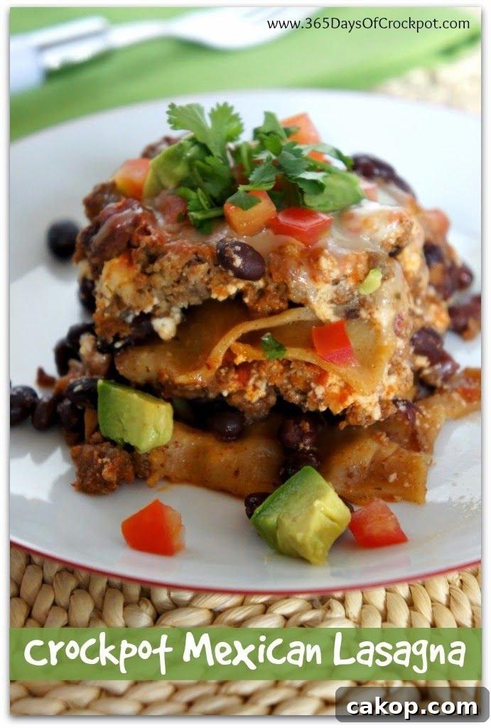 Crock Pot Mexican Lasagna