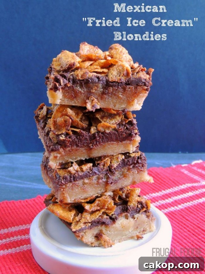 Mexican Fried Ice Cream Blondies