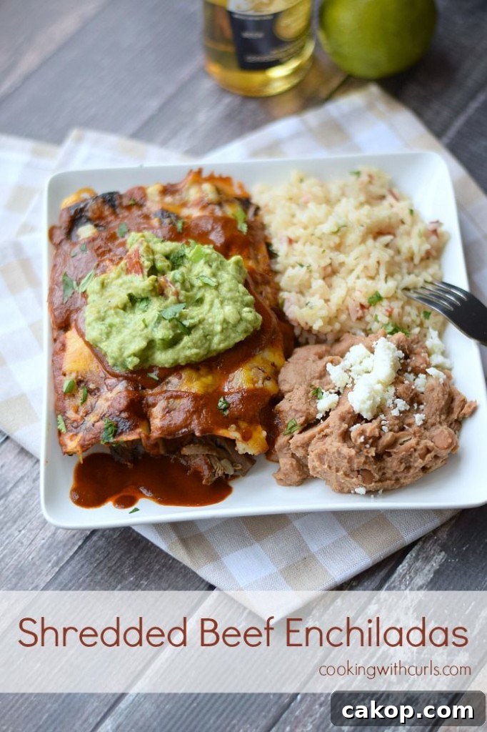 Shredded Beef Enchiladas
