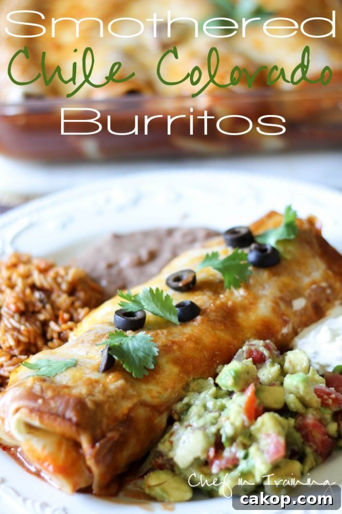 Smothered Chile Colorado Burritos