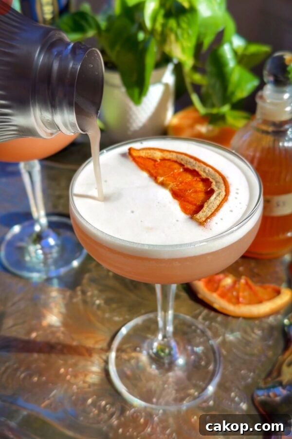 Whipped Brie and Fig Toast Recipe for Elegant Brunch 5 This is a grapefruit with elderflower cocktail made with empress gin.