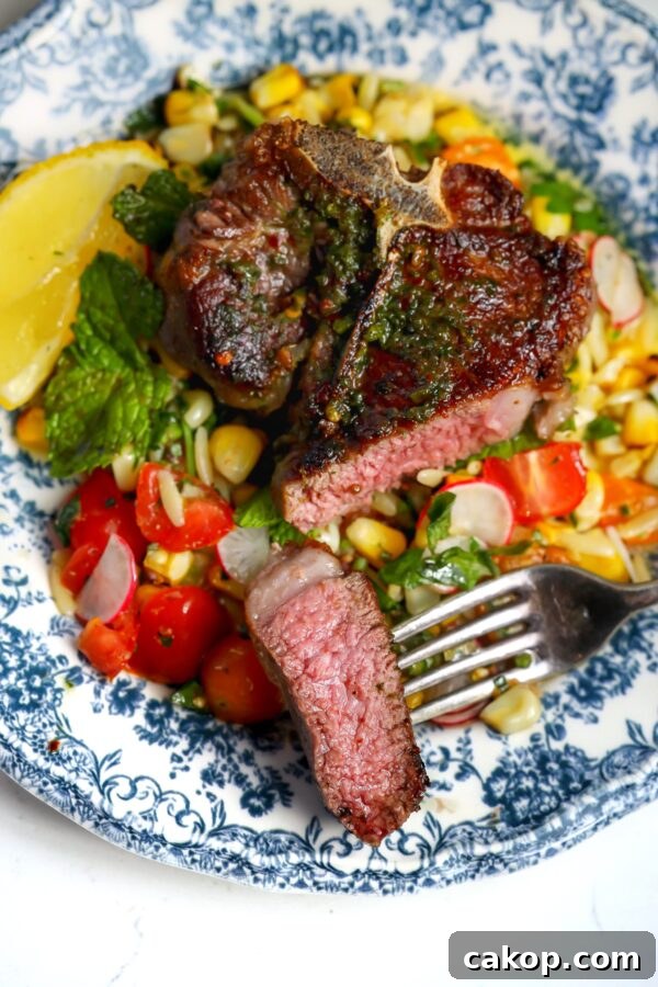 Whipped Brie and Fig Toast Recipe for Elegant Brunch 6 Lamb loin chops grilled in a compound herb butter on top of a tomato salad.