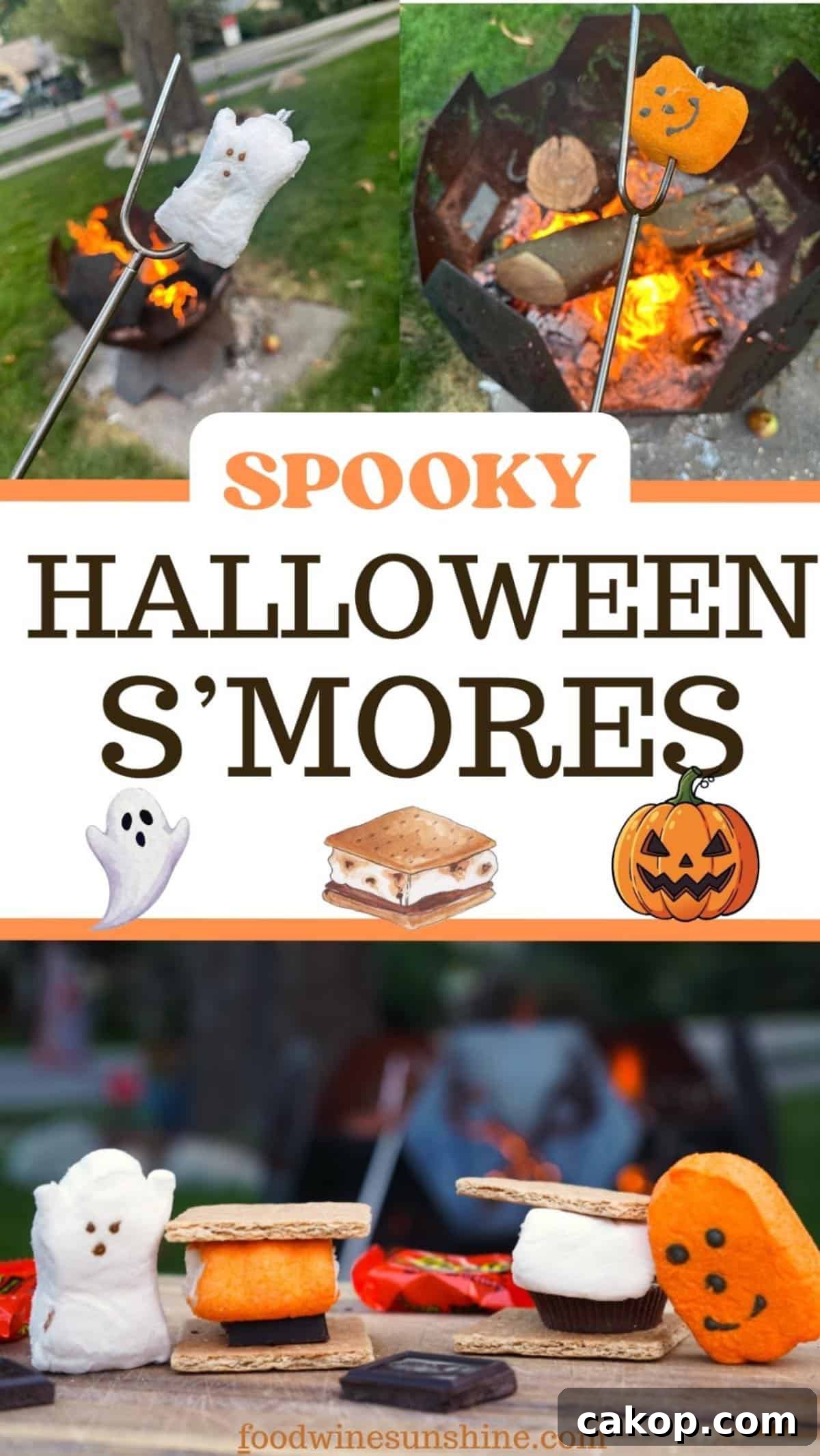 Spooky Halloween S'mores Recipes for a Festive Treat 7 halloween smores pin