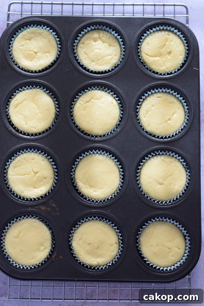 Mini baked cheesecakes.