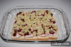 Assembled sliders before baking
