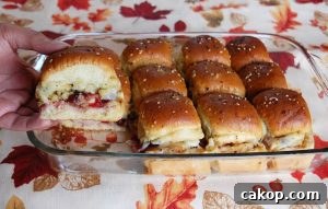 Baked sliders ready to serve