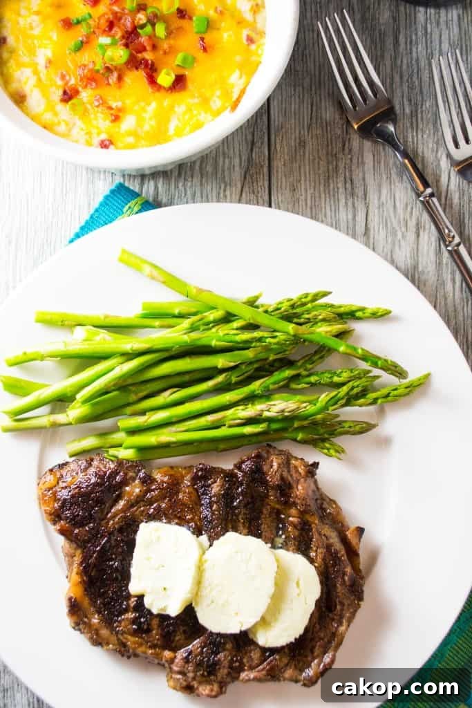Oven Grilled Pan Seared Steak with Blue Cheese Compound Butter – Pack Momma
