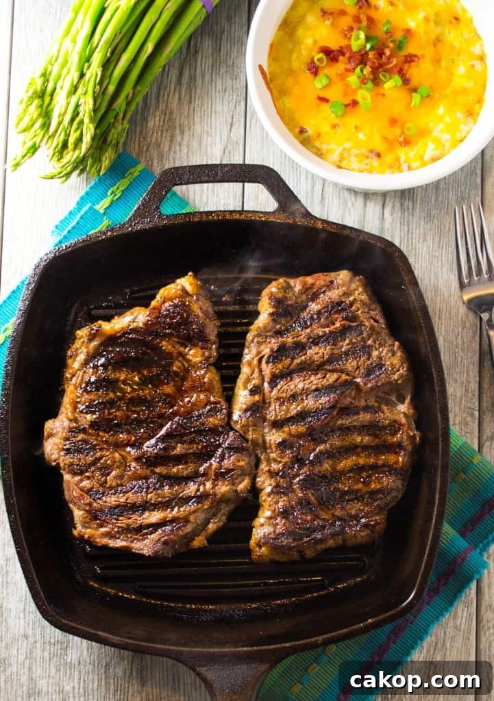 Oven Grilled Steak with Blue Cheese Compound Butter – Pack Momma