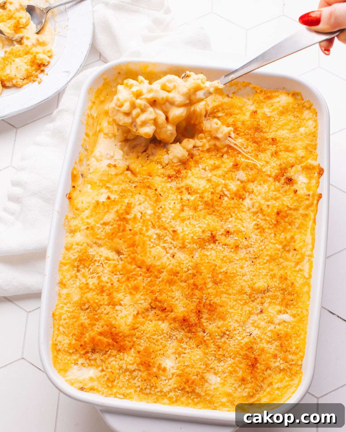 Old fashioned baked macaroni and cheese