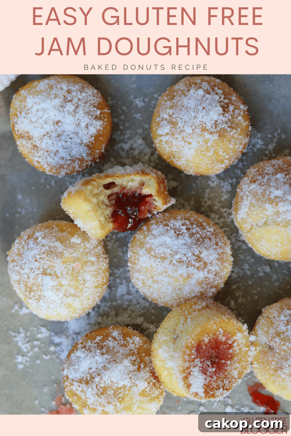 gluten free jam doughnuts baked 2