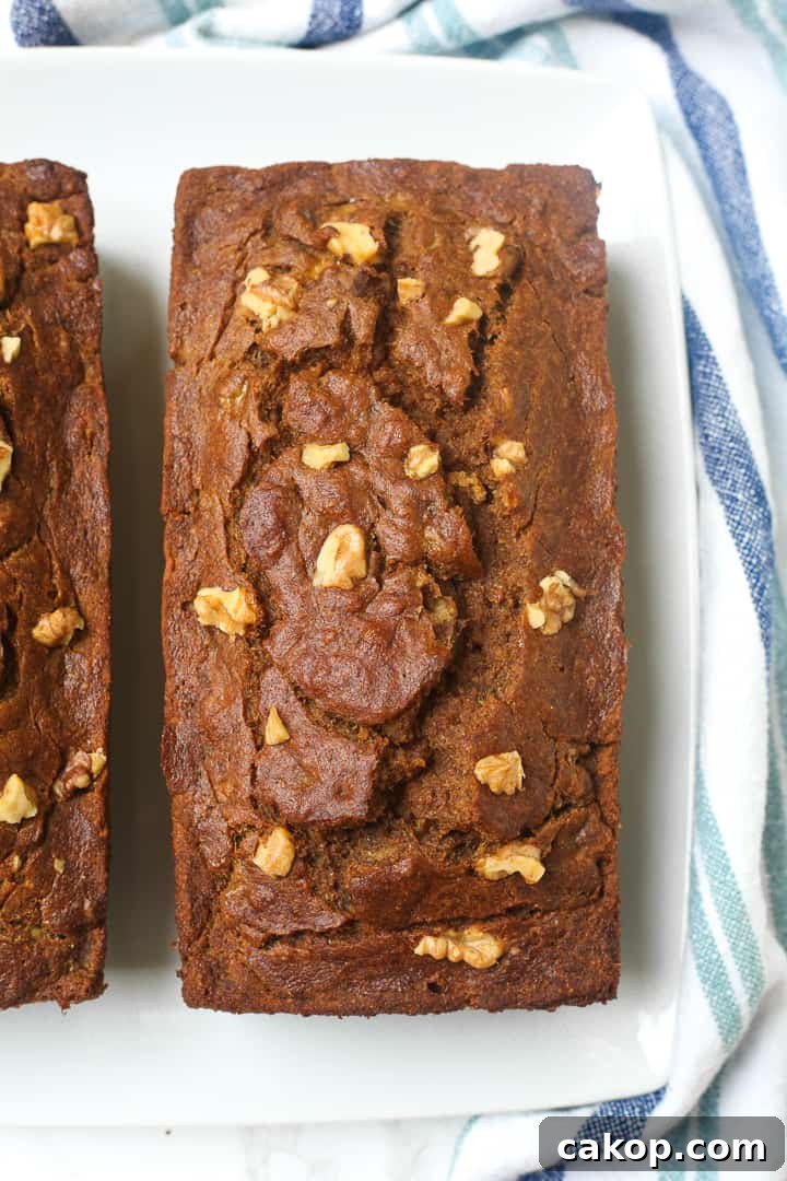 Healthy Banana Nut Bread! Less than 200 calories per slice and it's perfectly moist. img 2861 3