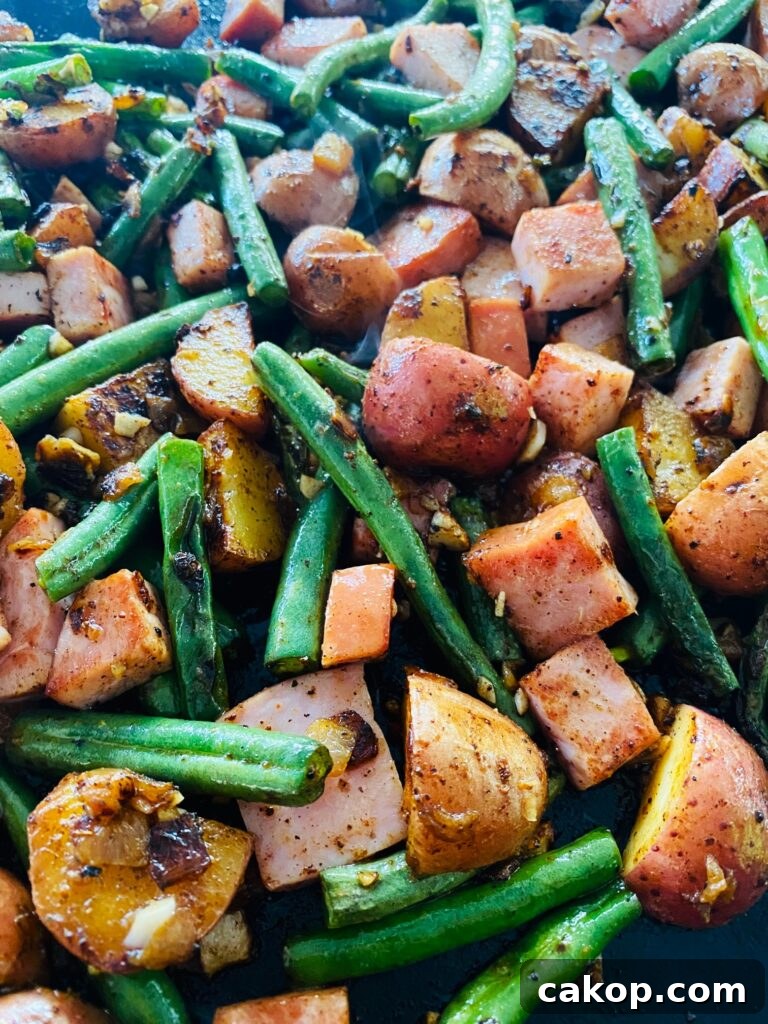 Blackstone Ribeye with Sautéed Garlic Green Beans 14 Blackstone Ham Potatoes and Green Beans
