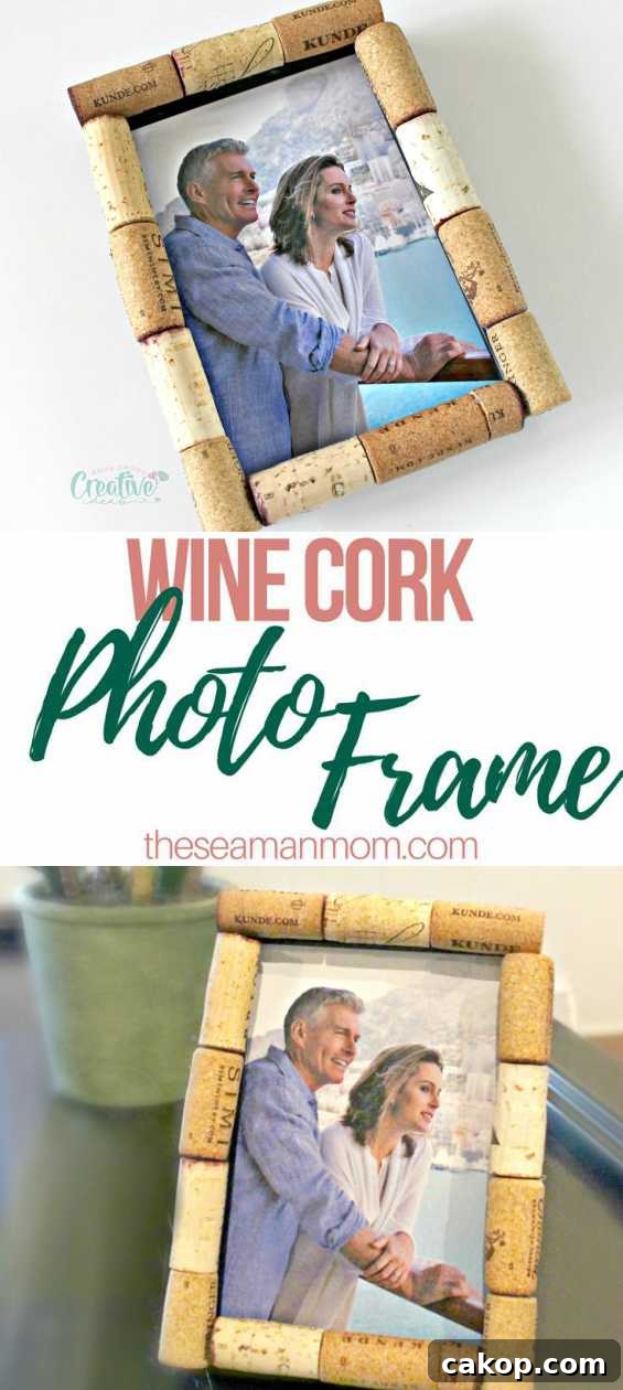 DIY Cork Picture Frame Made from Recycled Wine Corks 10 Cork frame