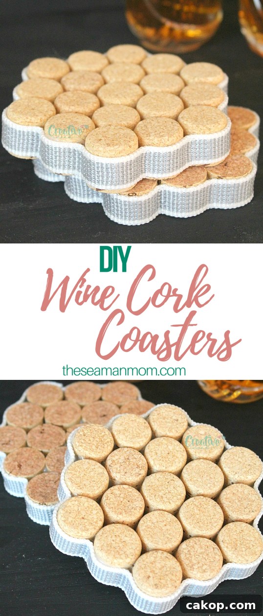 DIY Cork Picture Frame Made from Recycled Wine Corks 12 DIY cork coasters