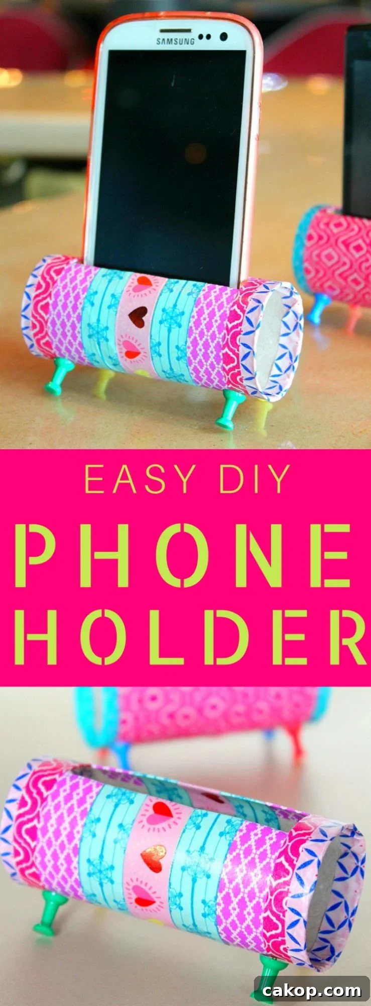DIY Cork Picture Frame Made from Recycled Wine Corks 17 DIY Phone Holder