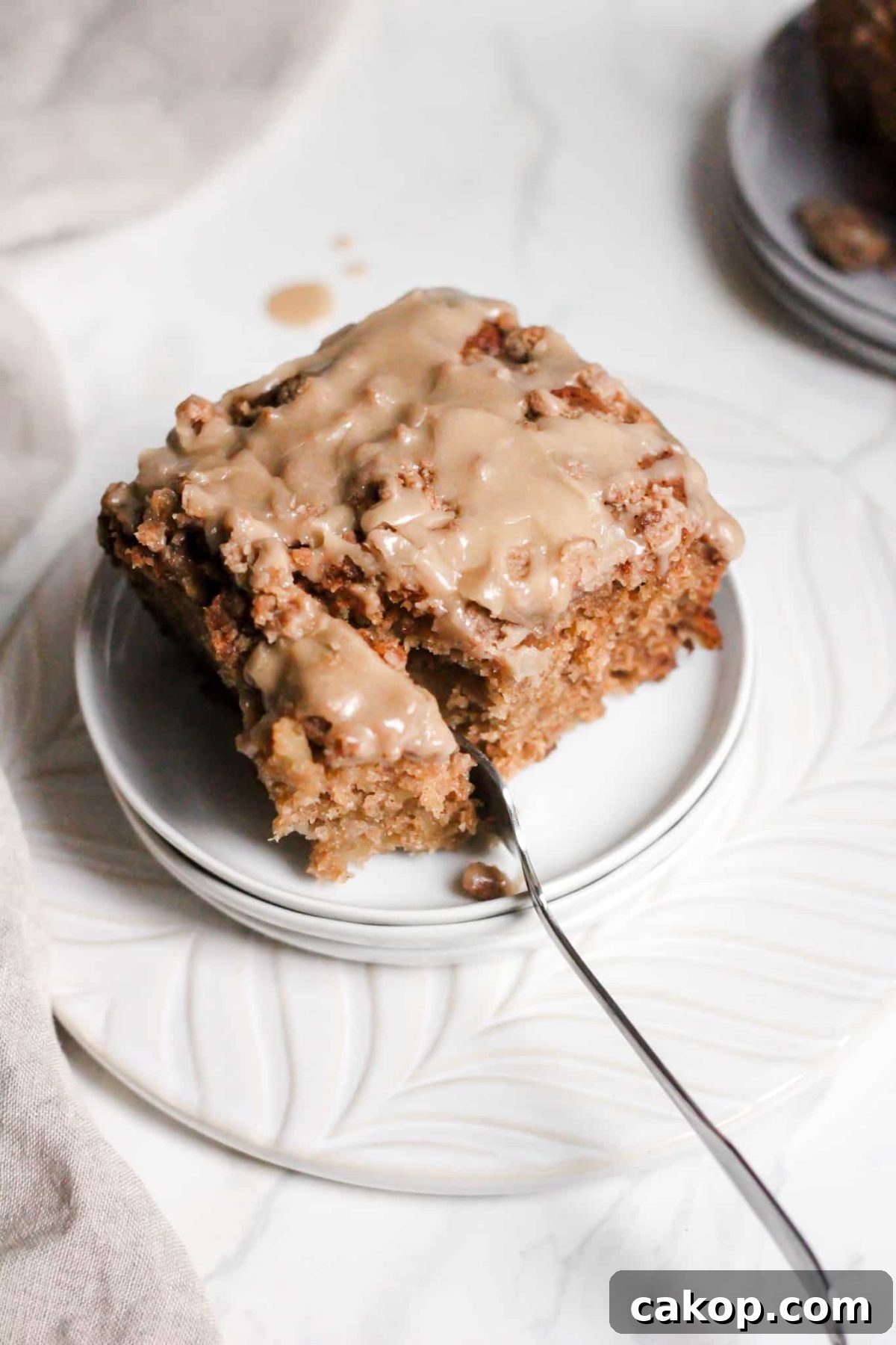 Cinnamon Sugar Apple Crumb Cake Healthier Breakfast Apple Cake with Cinnamon Sugar Crumble Topping and Maple Glaze