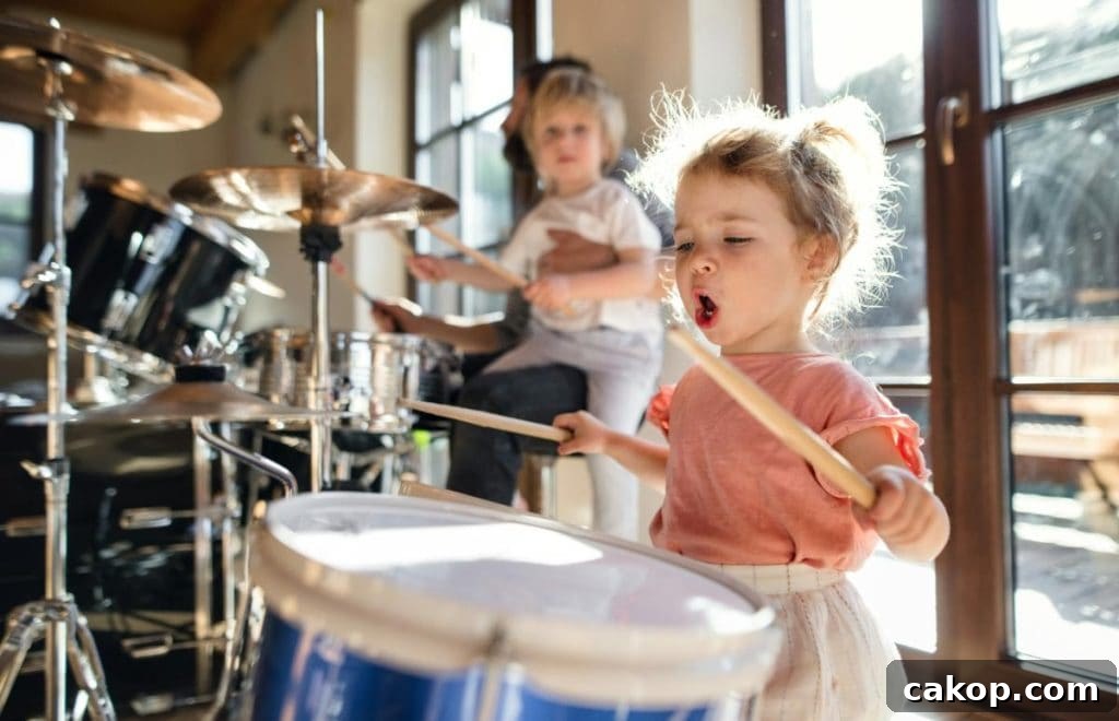 15 Fun Hobbies to Do With Your Kids for Quality Family Time 5 kids playing drums