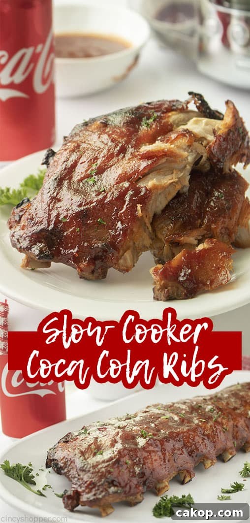 Long pin text Slow Cooker Coca Cola Ribs