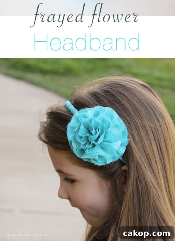 Frayed Flower Headband - this style fabric flower would be cute on a headband or as a brooch, even on a bag!