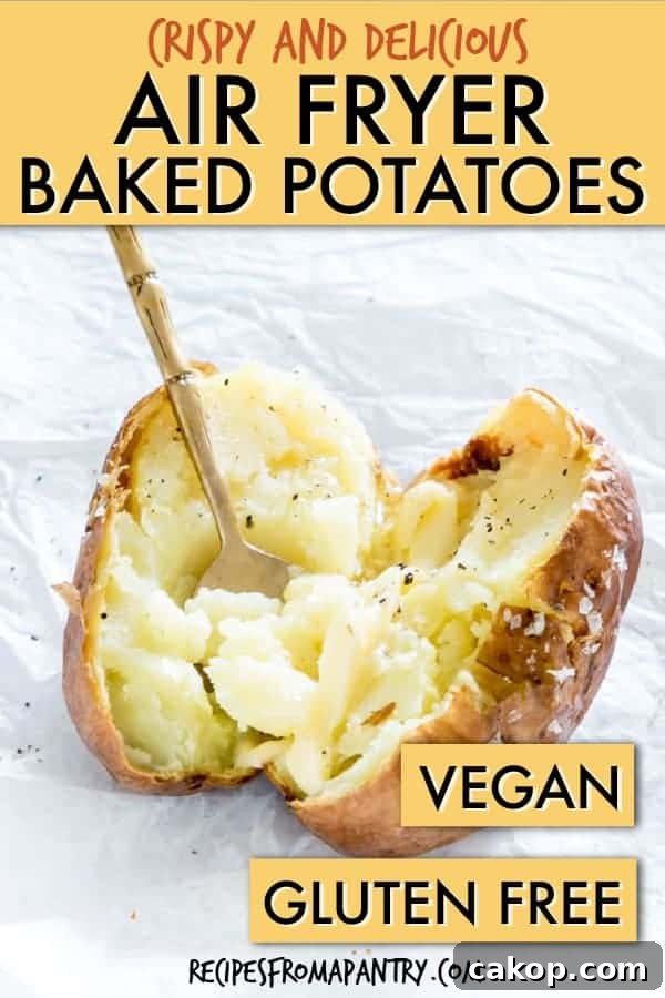 Crispy Air Fryer Baked Potatoes Recipe for Perfectly Fluffy Centers 7 AIR FRYER BAKED POTATOES