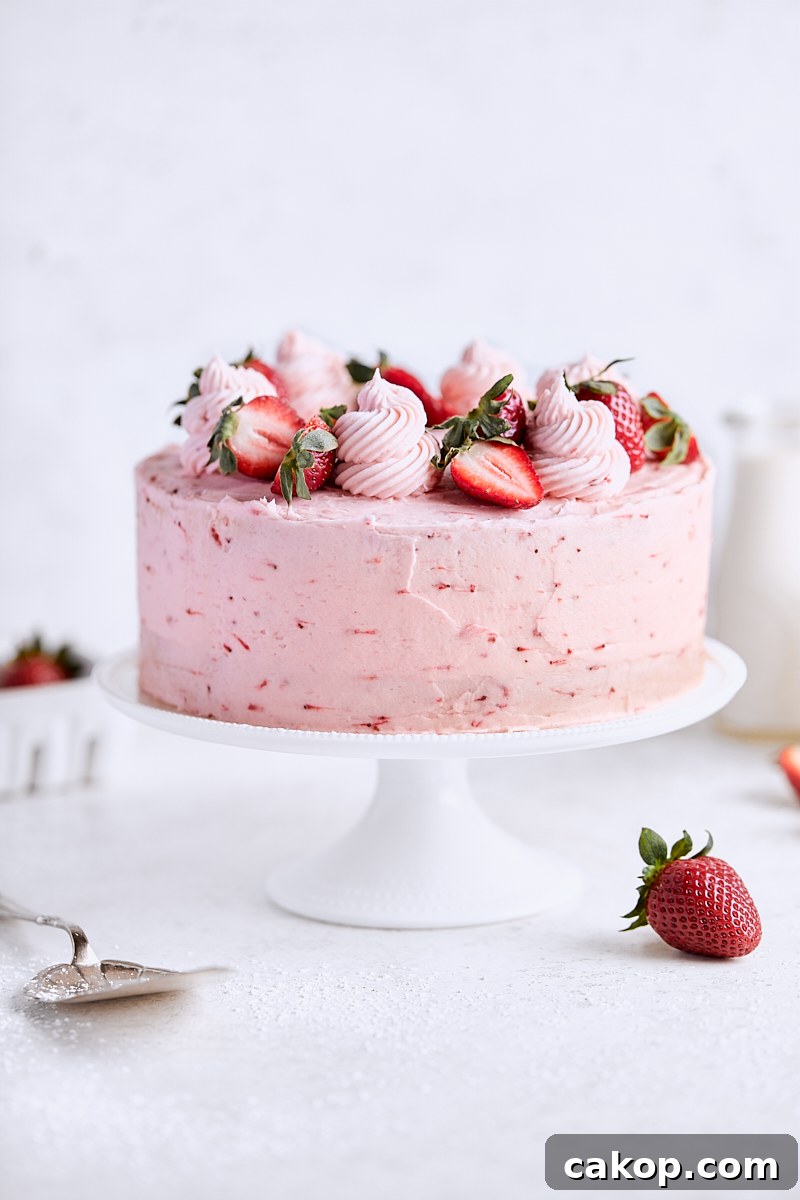Strawberry Vanilla Layer Cake