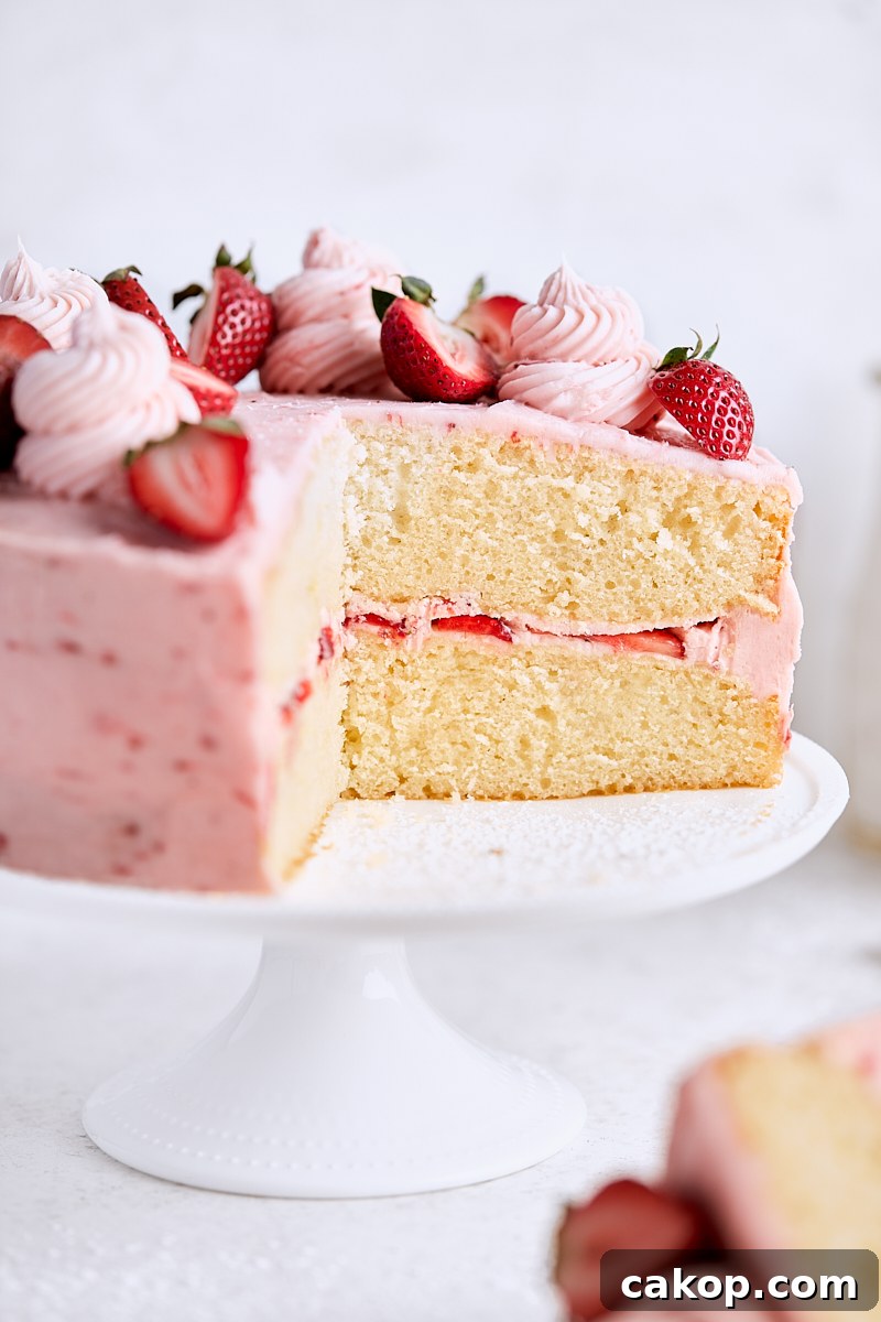 Strawberry Vanilla Layer Cake