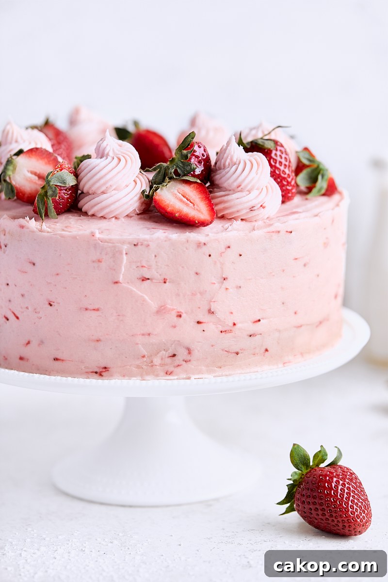Strawberry Vanilla Layer Cake