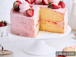 Strawberry Vanilla Layer Cake