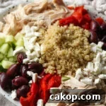 Greek Salad showing ingredients