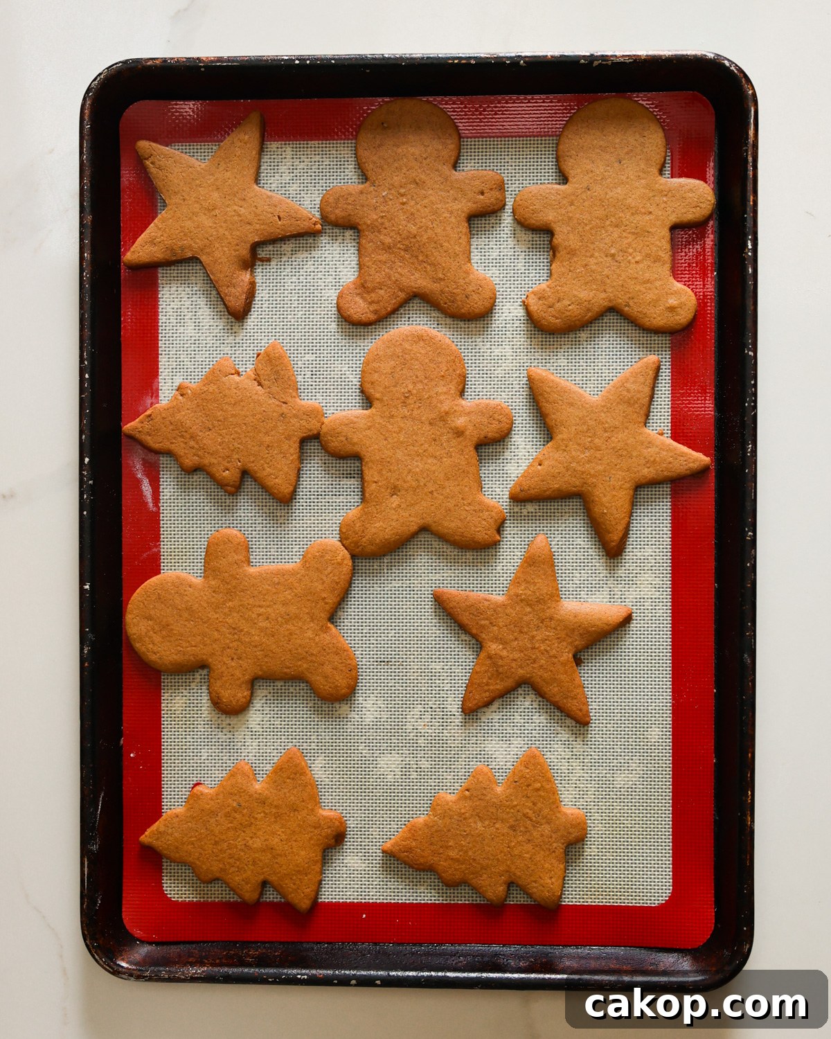 baked cookies on sheet