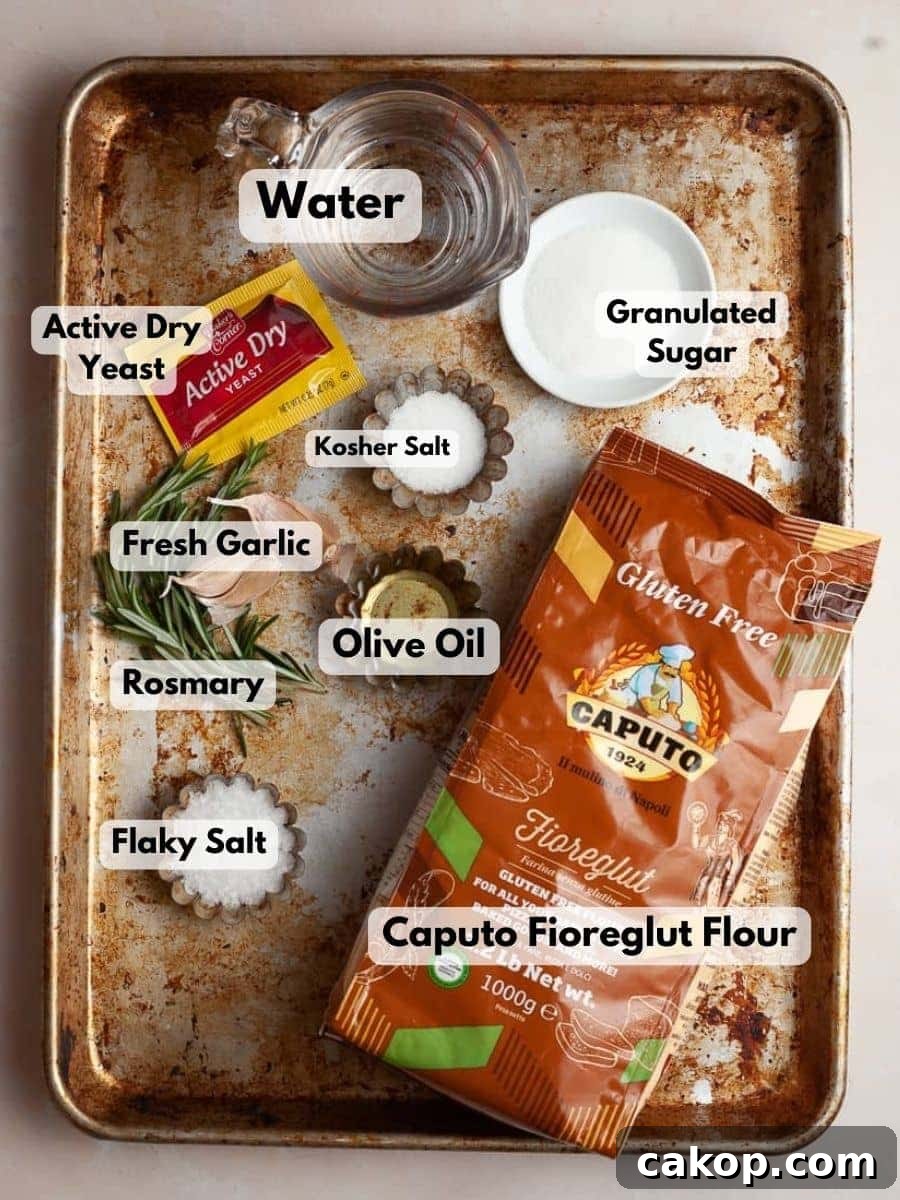 Gluten-Free No-Knead Focaccia Recipe for Crispy, Airy Bread 3 Ingredients to make Gluten Free No Knead Focaccia