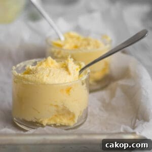 whipped pudding in a glass bowl.