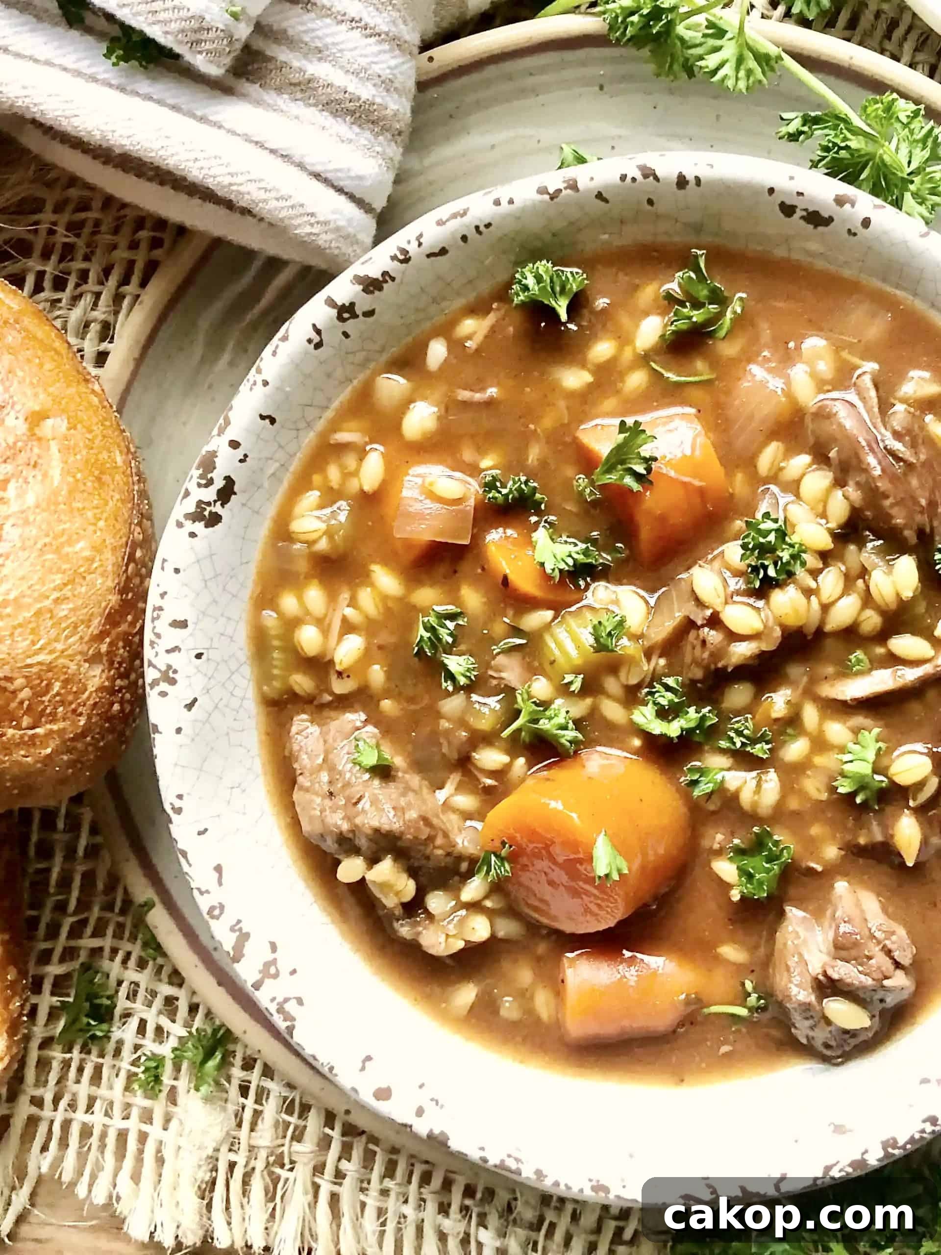 25 Comforting Winter Stews to Warm You Up 9 Beef and Barley Stew