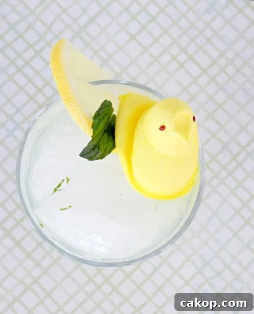 Sparkling Lemon PEEP Mojito Recipe — Fizzy Spring Cocktail Guide 2 Sparkling Lemon PEEP Mojito by Foodtastic Mom